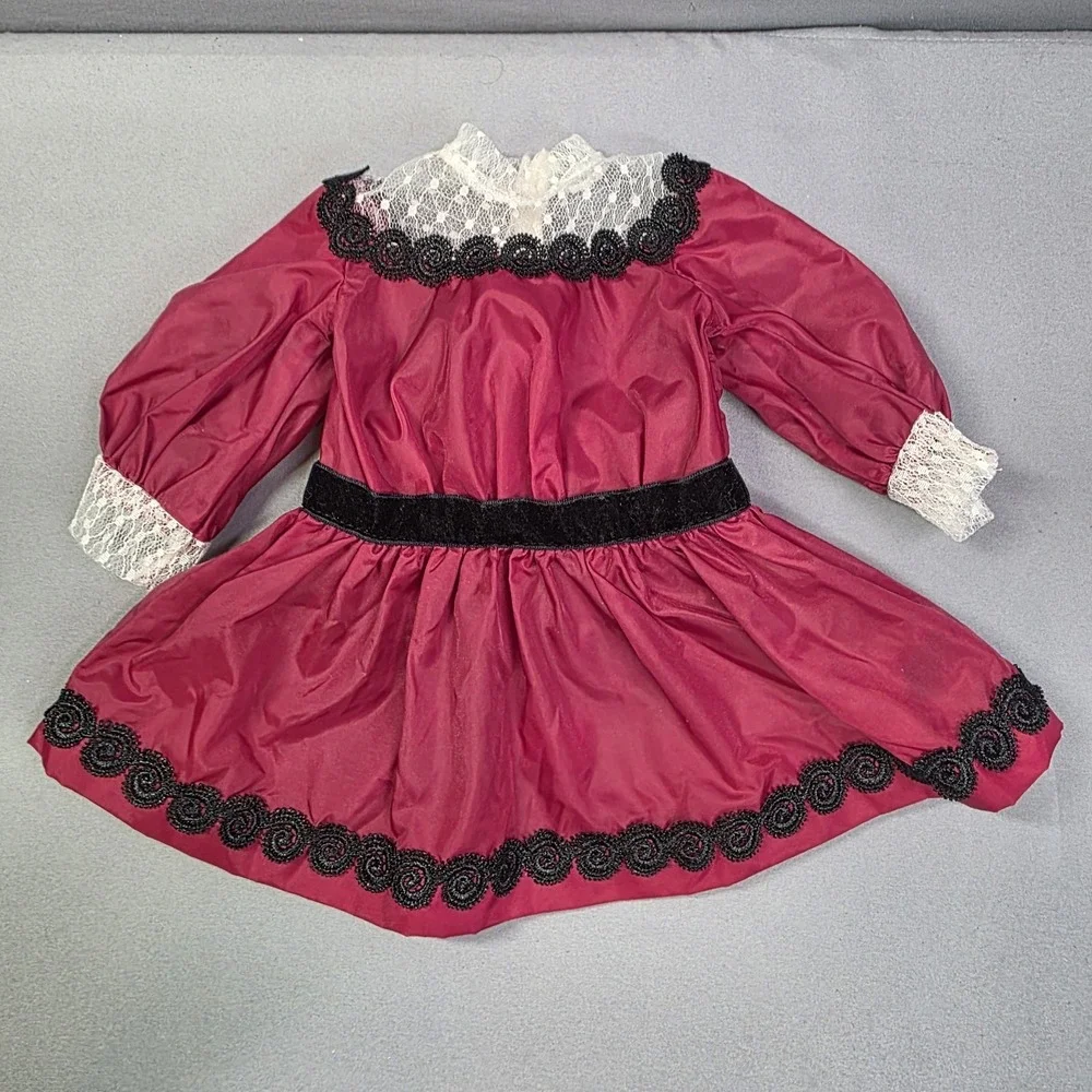 American Girl Samantha Beforever Holiday Christmas Red Dress Fancy Coat & Hat